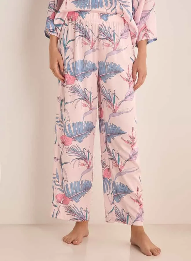 Splash FAV Floral Print T-shirt and Pyjama Set