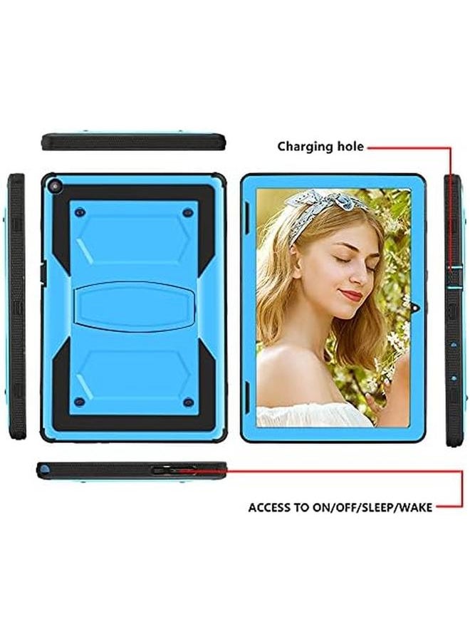 erorex - For Walmart Onn 10.1 Inch 2Nd Gen 2020 Case Model 100011886 Tablet Case Built In Stand Shockproof Hybrid Rugged Kids Friendly Case Come With Tempered Glass Screen Protector Blue 1 Pack - Image 1