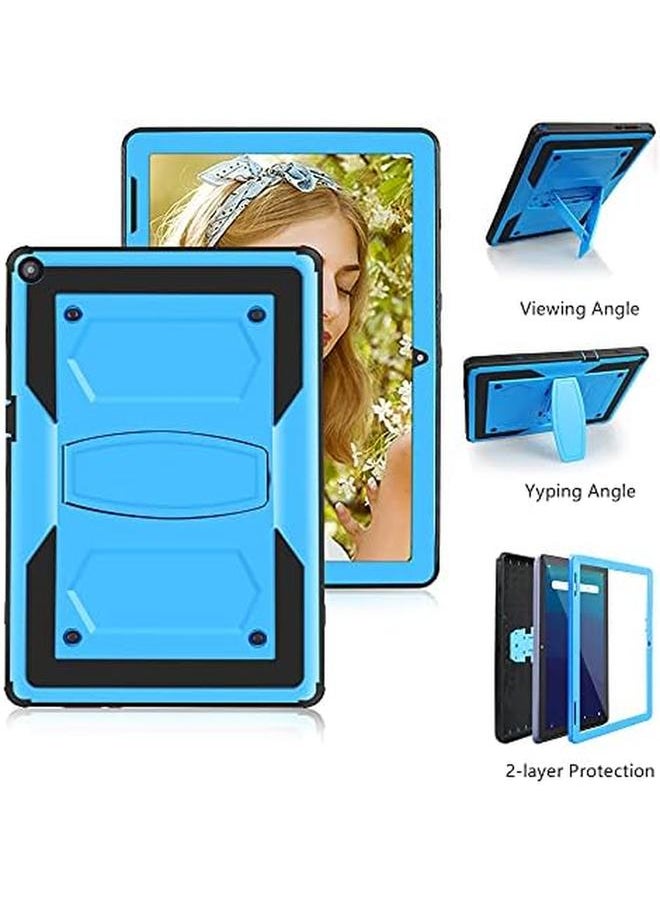 erorex - For Walmart Onn 10.1 Inch 2Nd Gen 2020 Case Model 100011886 Tablet Case Built In Stand Shockproof Hybrid Rugged Kids Friendly Case Come With Tempered Glass Screen Protector Blue 1 Pack - Image 1