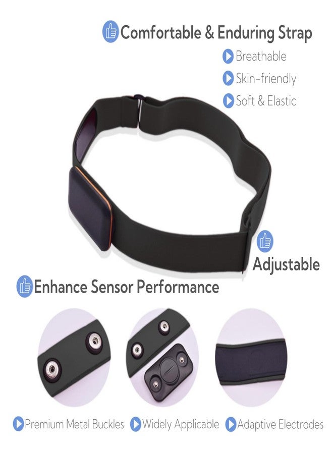 FUREHON Heart Rate Monitor Chest Strap Replacement fit for Polar H10 H9 H7, Garmin, Wahoo TICKR, Coospo, Powr Labs, Mo-Fit (Black) - Image 5