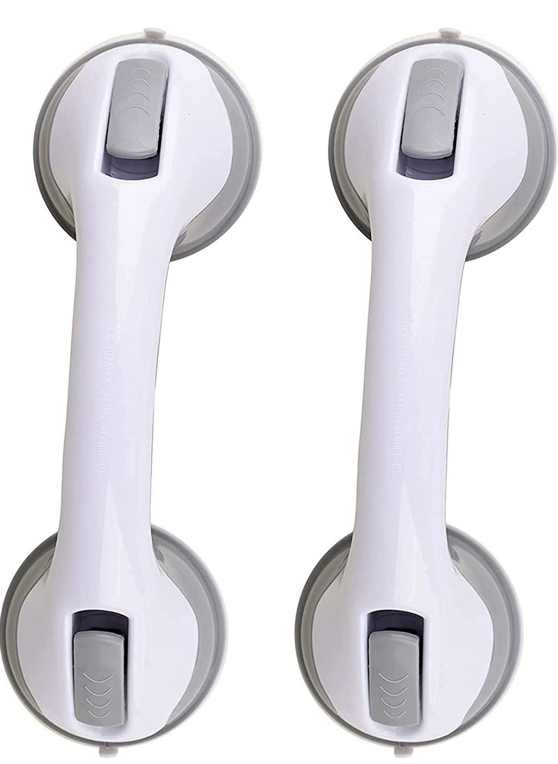 HomarKet - 2-Piece Bathroom Grab Bar Safety Suction Shower Support Non-slip Handle with Free Shower Sponge - Image 1