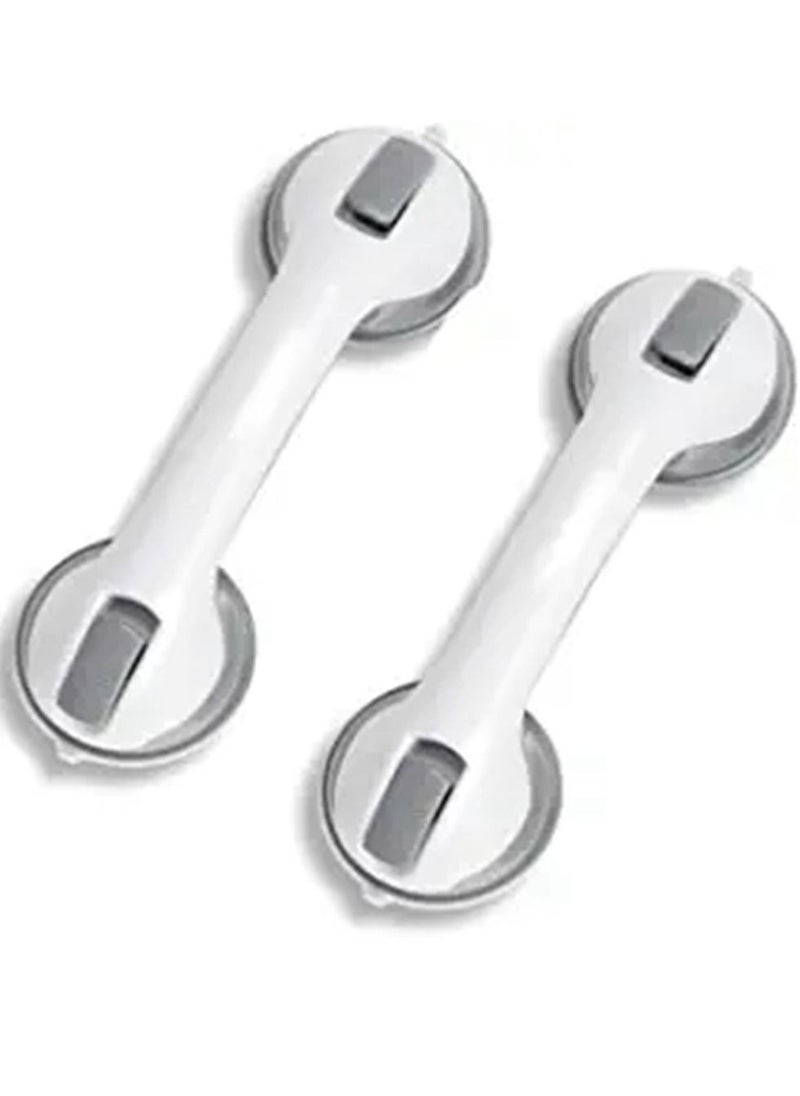 HomarKet - 2-Piece Bathroom Grab Bar Safety Suction Shower Support Non-slip Handle with Free Shower Sponge - Image 1