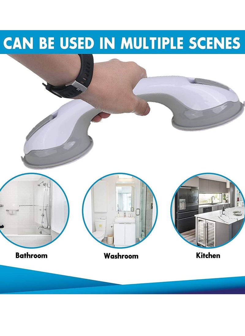 HomarKet - 2-Piece Bathroom Grab Bar Safety Suction Shower Support Non-slip Handle with Free Shower Sponge - Image 1