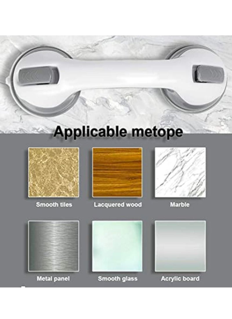 HomarKet - 2-Piece Bathroom Grab Bar Safety Suction Shower Support Non-slip Handle with Free Shower Sponge - Image 1
