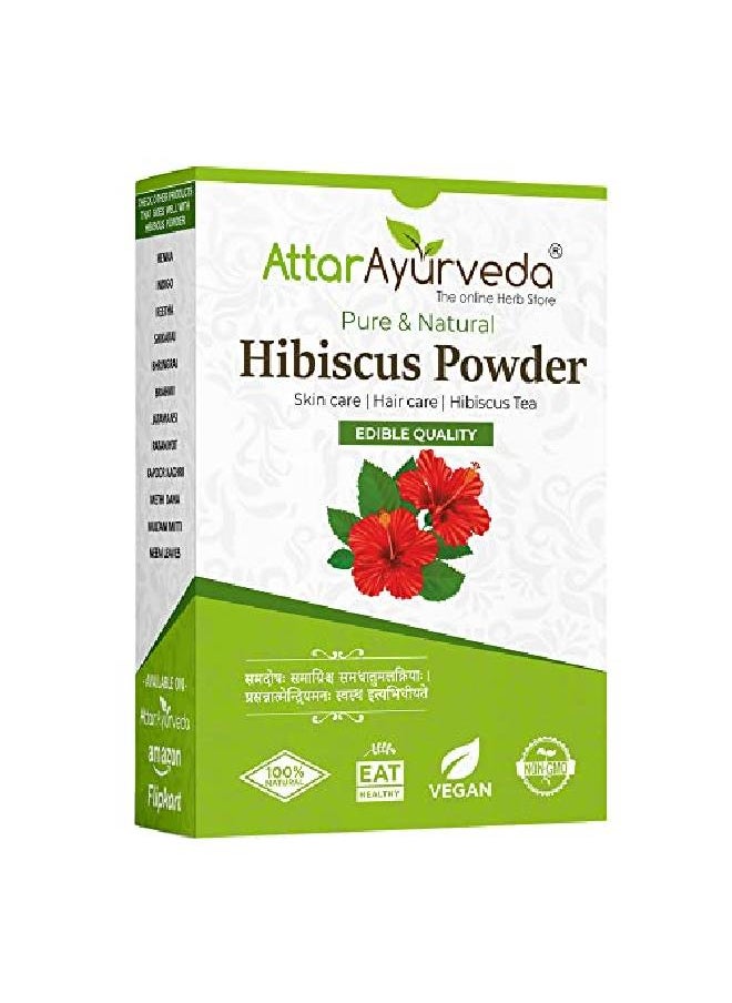 ATTAR AYURVEDA - مسحوق الكركديه لنمو الشعر (100 جرام) - Image 1