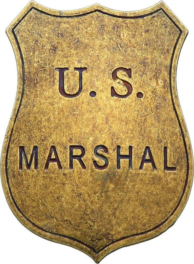 Old West Badges US Marshal Replica Badge Metal Costume Prop - Image 1