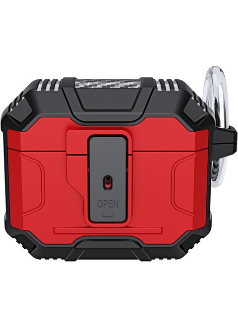 AirPods4/Pro2 Protective Case TPU Elastic Switch AirPods3 Protective Cover One Touch Switch Full Package Protection For Apple Compatible-Color:Red-Applicable Model:airpods 1/2 Generation