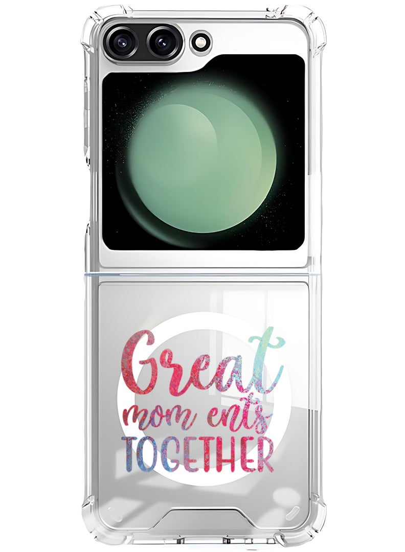 Theodor Magnetic Case for Samsung Galaxy Z Flip 6 Compatible with MagSafe Wireless Charging, Shockproof Phone Bumper Cover Great moments - Image 1