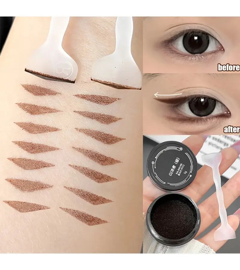 2pcs Eyeliner Stamp Tool Left And Right Marking For Beginners Plastic - Image 3