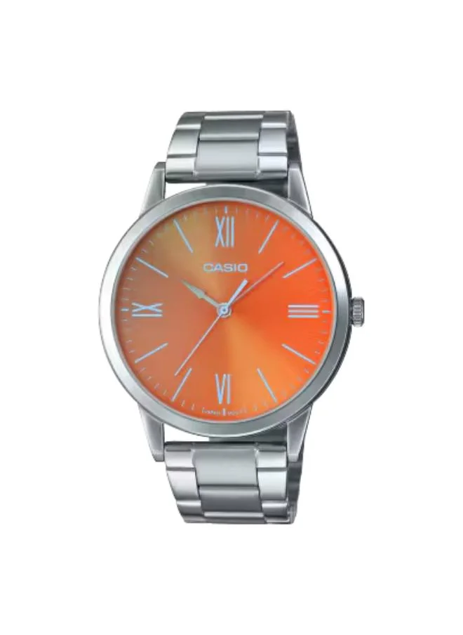 CASIO Men's Analog Display Watch With Silver Stainless Steel Strap - MTP-E600D-1BDF