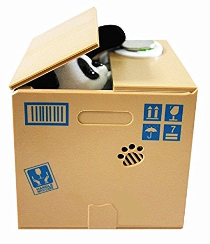 Resulzon Piggy Bank for Kids, Stealing ATM Coin Cash Money Counter Saving Can, Cute Panda Electronic Smart Voice Prompt Piggy Bank Safe Locks, Great Gift for Boys & Girls (Panda) - Image 4