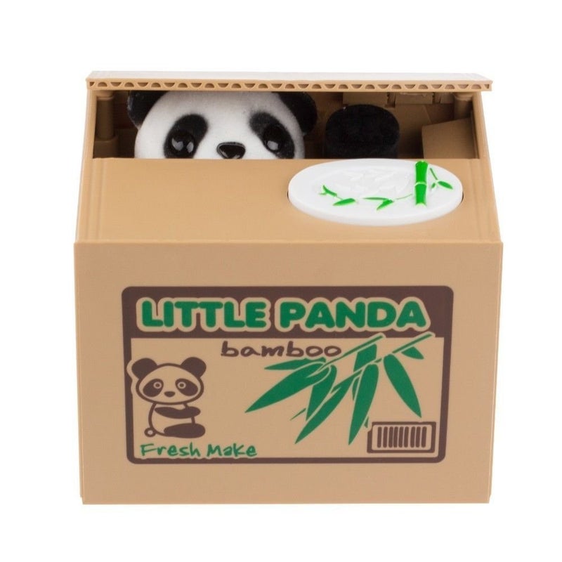 Resulzon Piggy Bank for Kids, Stealing ATM Coin Cash Money Counter Saving Can, Cute Panda Electronic Smart Voice Prompt Piggy Bank Safe Locks, Great Gift for Boys & Girls (Panda) - Image 3