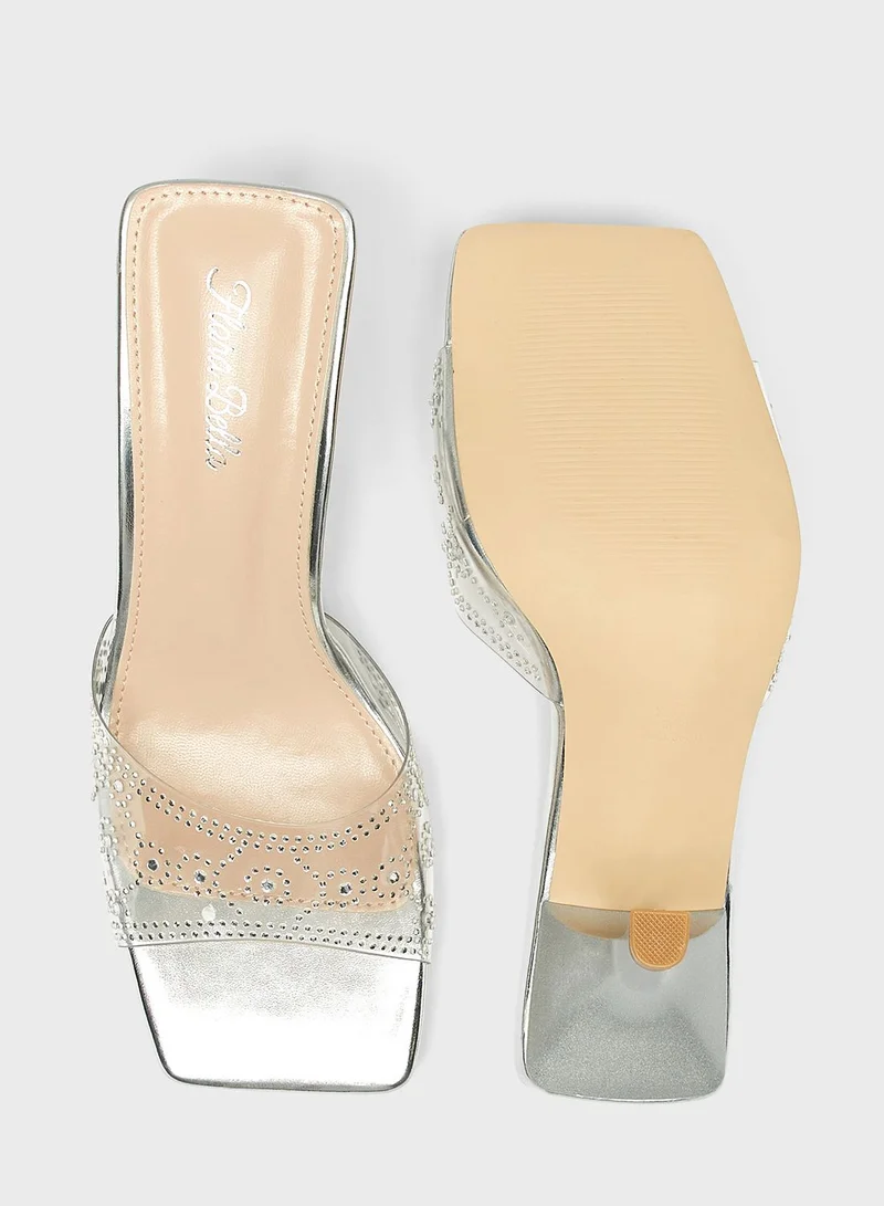 shoexpress Open Toe Mid Heel Sandals
