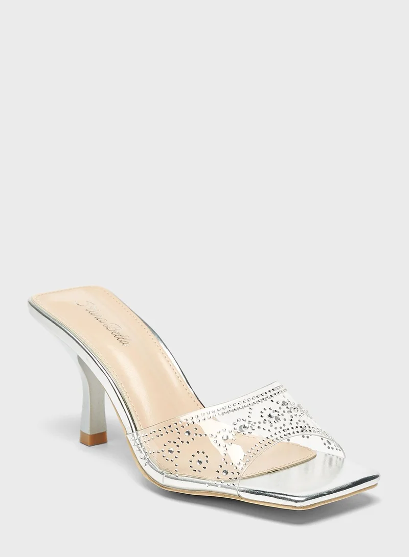 shoexpress Open Toe Mid Heel Sandals