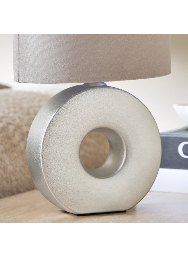 Home Box Emzie Ceramic Table Lamp with Velvet Shade - 31 cm  - Image 3