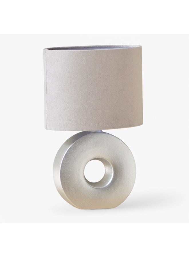 Home Box Emzie Ceramic Table Lamp with Velvet Shade - 31 cm - Image 5