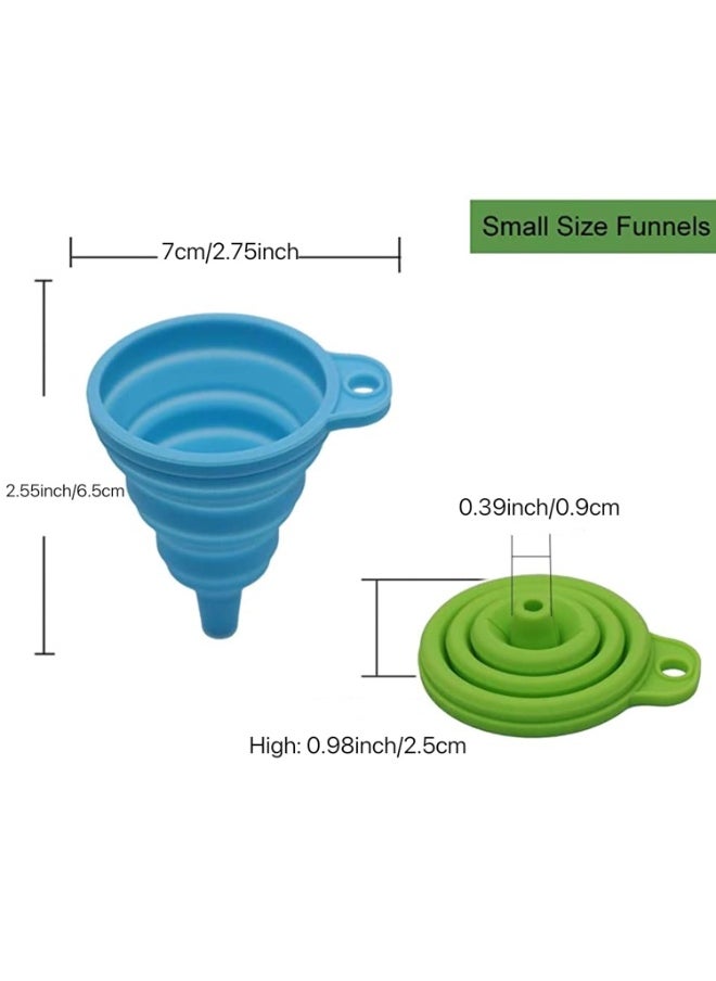 Beauenty Kitchen Funnel Set 4 Pack, Small and Large, Kitchen Gadgets Accessories Foldable Silicone Collapsible Funnels for Filling Water Bottle Liquid Transfer Food Grade  - Image 4