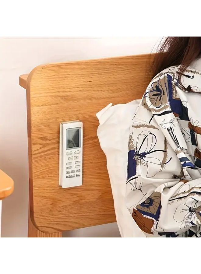 3Pcs Magnetic TV Remote Holder Wall Mount Hooks Heavy Duty Space Saving White Black - Image 5