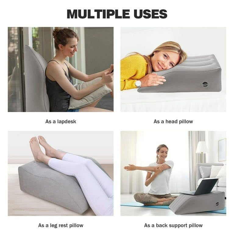 Klever Kitchen KleverKitchen Leg Elevation Pillows Inflatable Leg Wedge Pillow Leg Wedge Pillow Reduces Swelling Foot Elevation Pillow for Leg Lift Rest  - Image 5