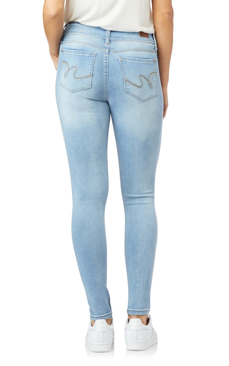 WallFlower Women's Ultra Skinny Mid-Rise Insta Soft Juniors Jeans (Standard and Plus), Beverly, 11 Short - Image 2