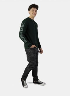 American Eagle AE Long-Sleeve Logo Graphic Thermal T-Shirt  - Image 1