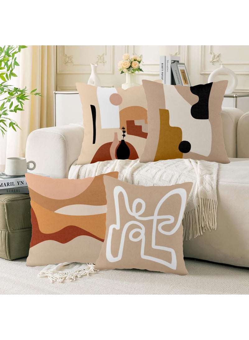 FASHION HOME Set of 4 Cushion Covers Decorative Throw Pillow cases for Living Room Garden Outdoor Décor - Image 3