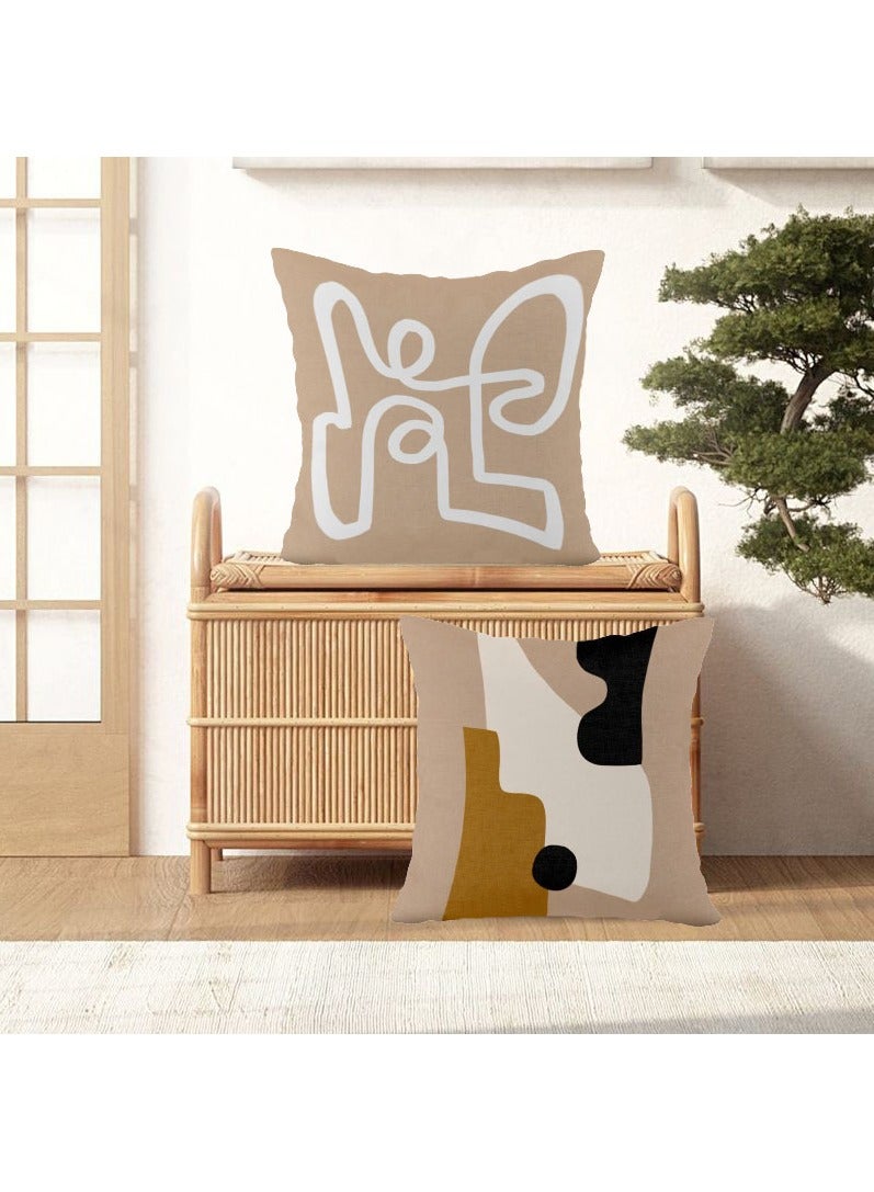 FASHION HOME Set of 4 Cushion Covers Decorative Throw Pillow cases for Living Room Garden Outdoor Décor - Image 4