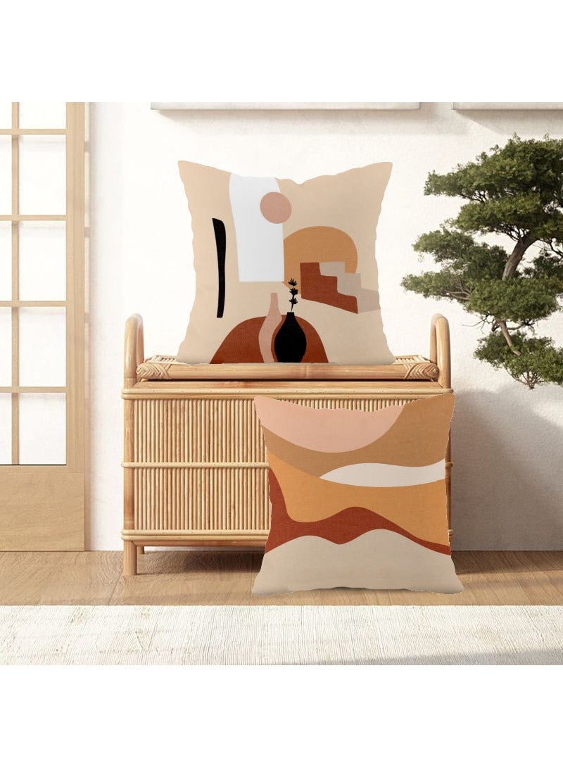 FASHION HOME Set of 4 Cushion Covers Decorative Throw Pillow cases for Living Room Garden Outdoor Décor - Image 5