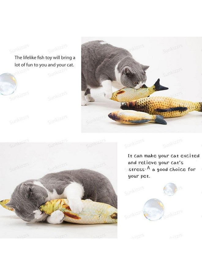 Sunkizzrs® Catnip Mint Simulation Fish Toy for Cat (30cm/11.8inch) - Catnip Toys for Cats - Interactive Kitten Chewing Scratching Play Fun Pet Toys - Image 5