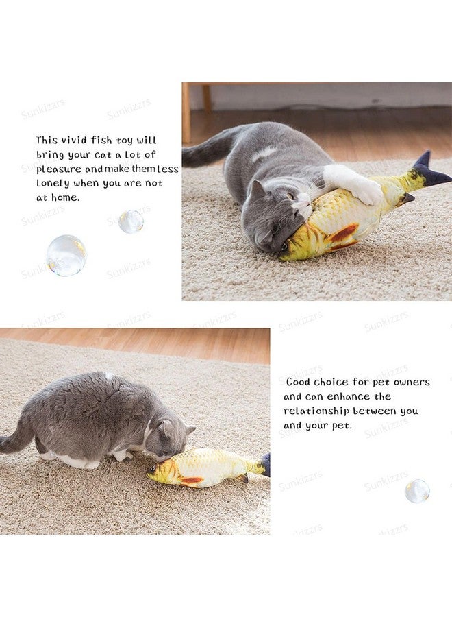 Sunkizzrs® Catnip Mint Simulation Fish Toy for Cat (30cm/11.8inch) - Catnip Toys for Cats - Interactive Kitten Chewing Scratching Play Fun Pet Toys - Image 4