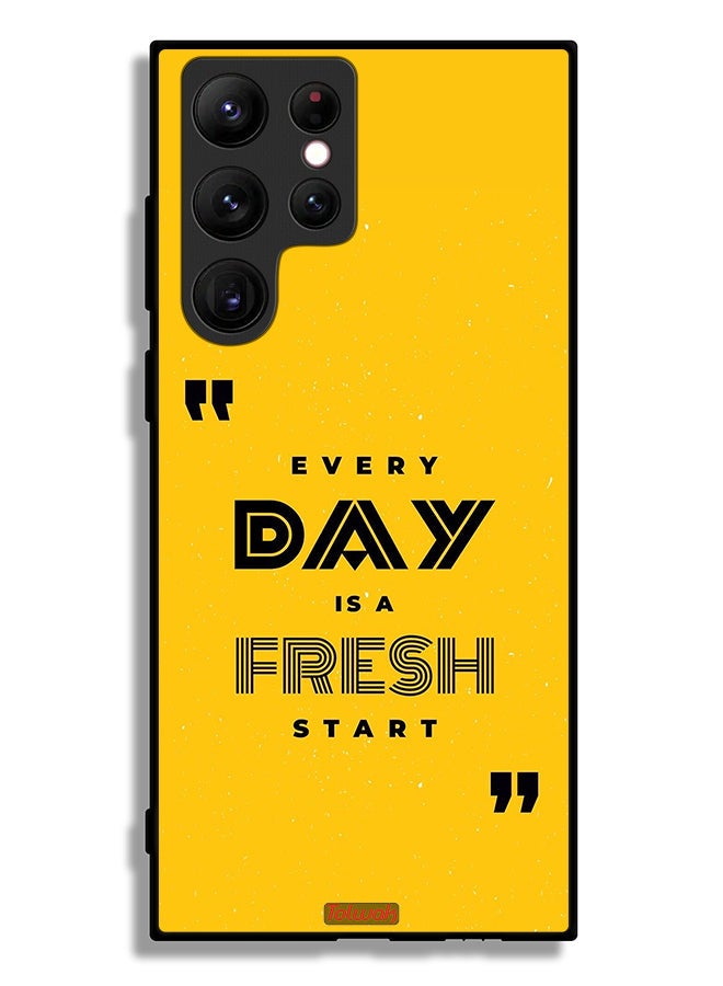 Tolwak Samsung Galaxy S22 Ultra 5G Protective Case Cover Every Day Is A Fresh Start - Image 3