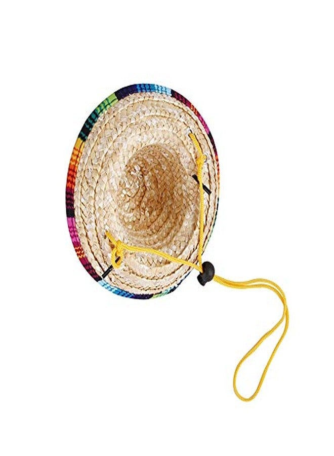 CheeseandU 2Pack Handcrafted Pet Straw Hat with Adjustable Chin Strap, Lovely Sun Hat Funny Mexican Party Costume Party Photo Prop Dog Sombrero Hat for Dog/Puppy/Cat/Kitty - Image 2