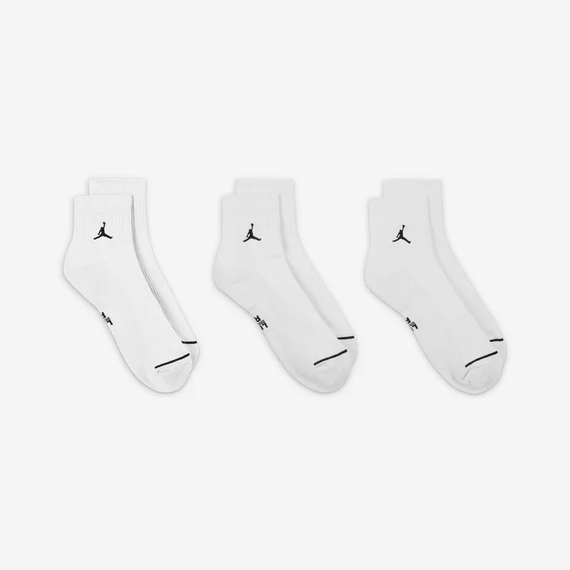Jordan White Everyday Ankle Socks (3 Pairs) for Men | Best Price UAE