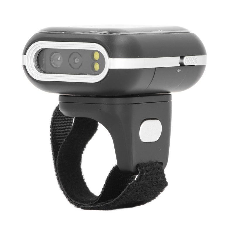 Finger Barcode Scanner: 120000pcs Storage 500mAh Battery - Bluetooth Wireless Barcode Scanner for Warehouse Retail Inventory Management - Image 2