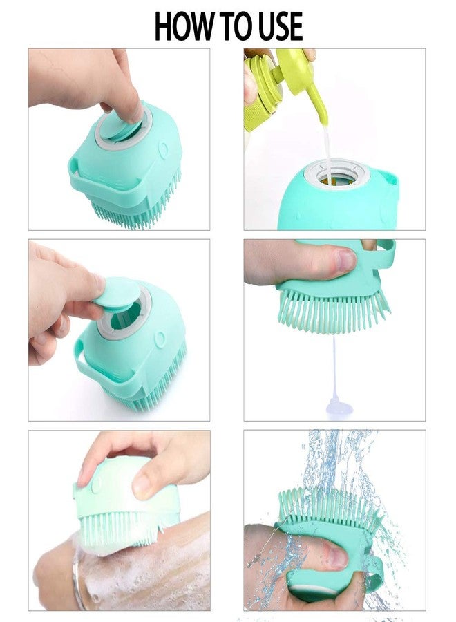 BROCCOLIN® Silicone Body Scrubbers Loofah Brush for Use in Shower, Silicone Massage Exfoliating Bath Brush with Soap Dispenser, Deep Cleaning, Reusable Loofa for Women Kids - Image 3