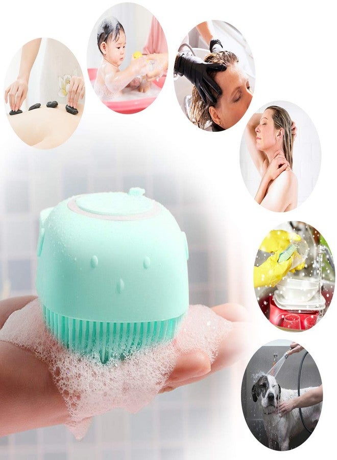 BROCCOLIN® Silicone Body Scrubbers Loofah Brush for Use in Shower, Silicone Massage Exfoliating Bath Brush with Soap Dispenser, Deep Cleaning, Reusable Loofa for Women Kids - Image 4