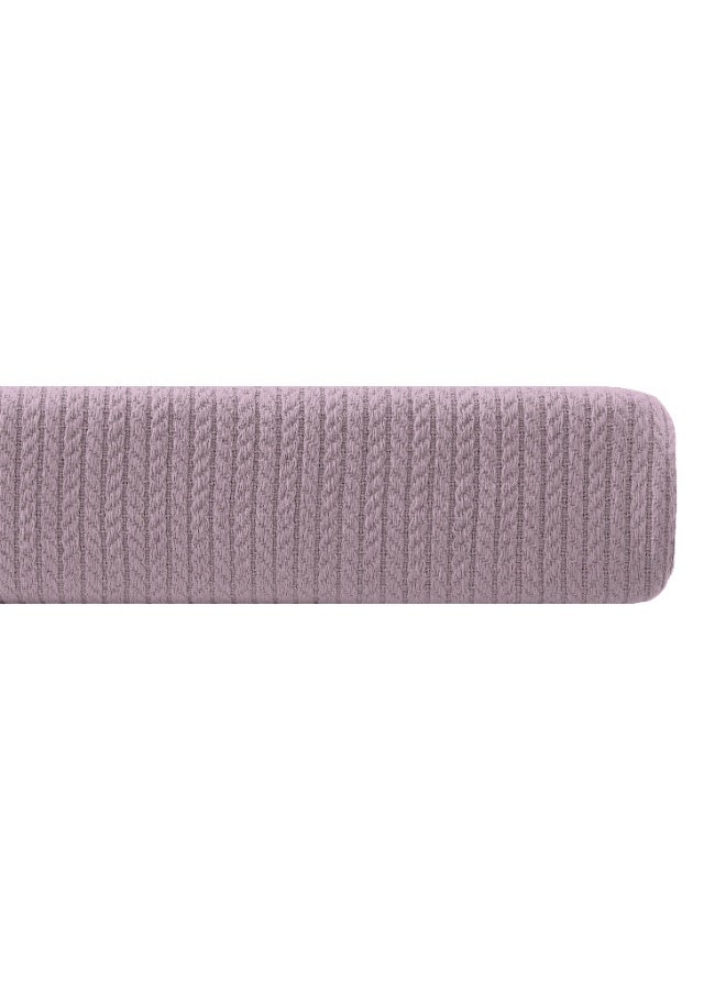 Relax Premium Egyptian Cotton Orchid Throw Blanket Ultra Soft And Lightweight With Elegant Woven Design King Size 255 × 225 cm Perfect For Bed Sofa And Couch  Light Mauve Color - Image 1