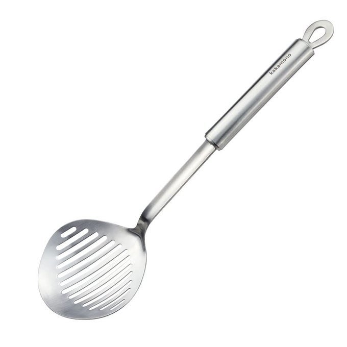 SKIMMER SLOTTED SPOON KITCHAMAJIGS STRAINER LADLE HEAVY DUTY 304 STAINLESS STEEL METAL SPATULA SKIMMER SLOTTED SPOON COOKING SPOON FOR KITCHENSPOON FOR KITCHEN 13IN