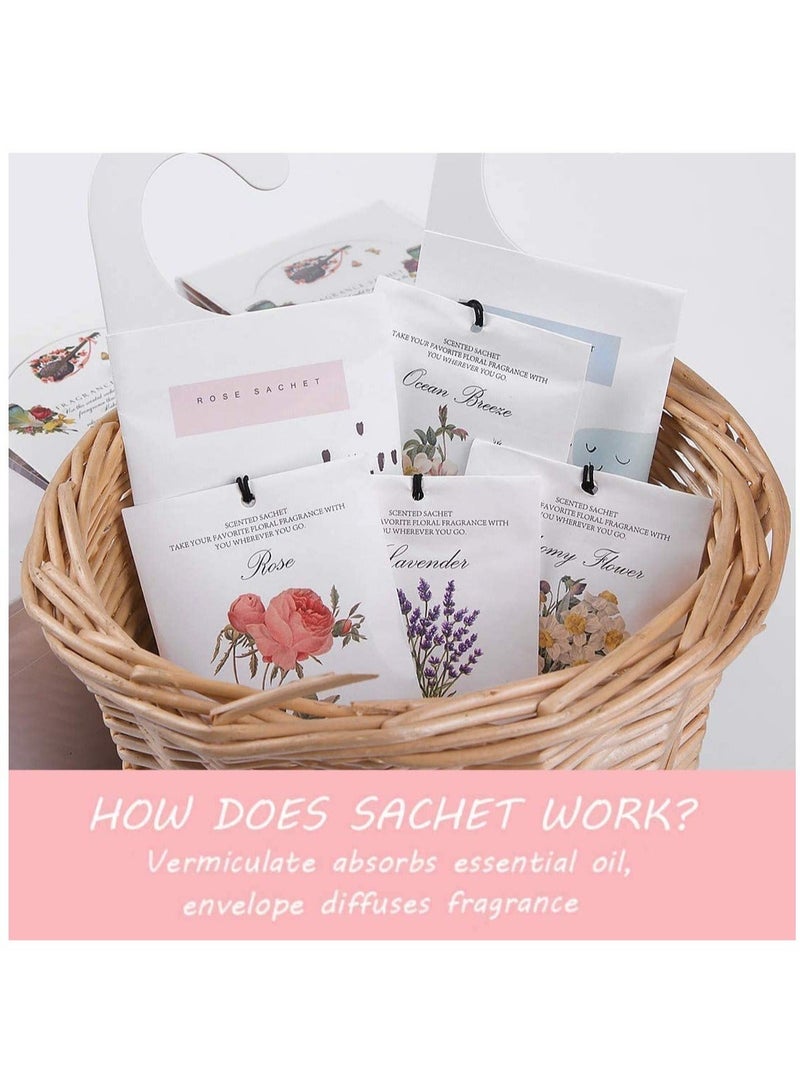 Captaintech Rose Sachet 1Box 12Pcs Scented Sachets Air Freshener for Drawer and Closet Long Lasting Sachets Bags Drawer deodorizers Fresh Scents Home Fragrance Sachet for Lover Home Car Fragrance Product - Image 2