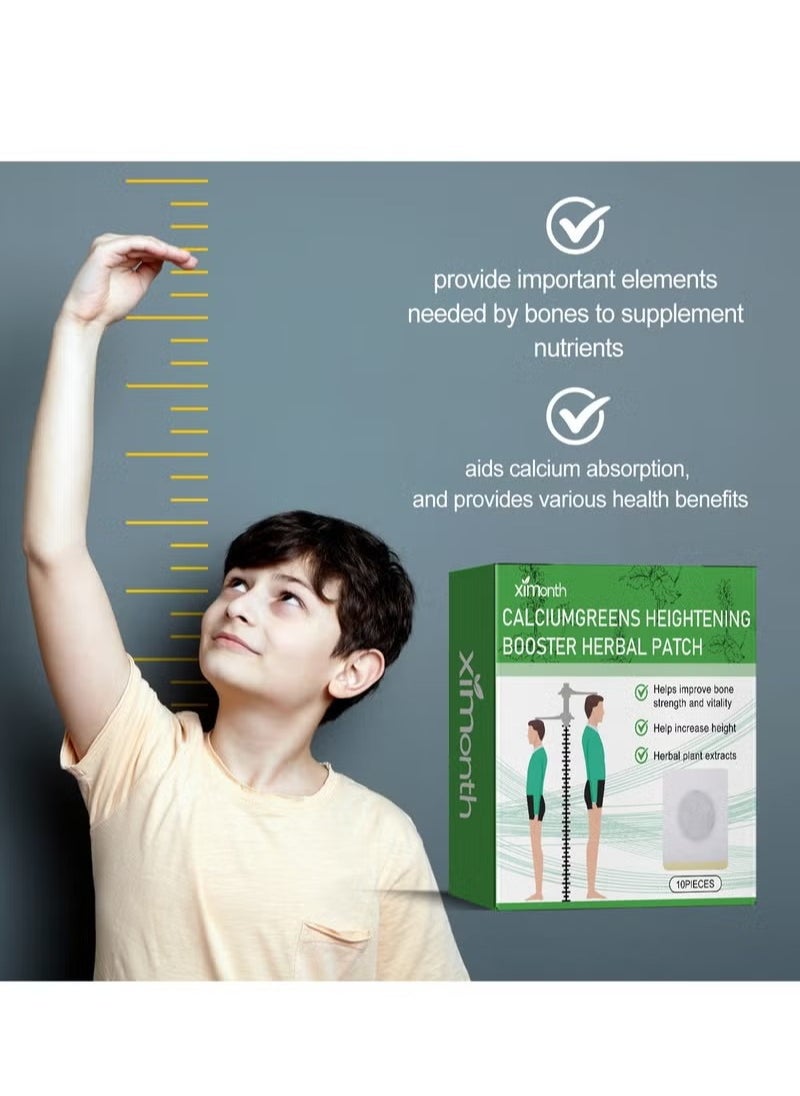 ximonth 10 Pcs Height Growth Patch， Plant Heightening Patch, Plantar Acupoint Stimulation， Plant Extracts Promote Bone Growth ， Plantar Acupoints Stimulate Healthy Height Growth Care Patch.  - Image 3