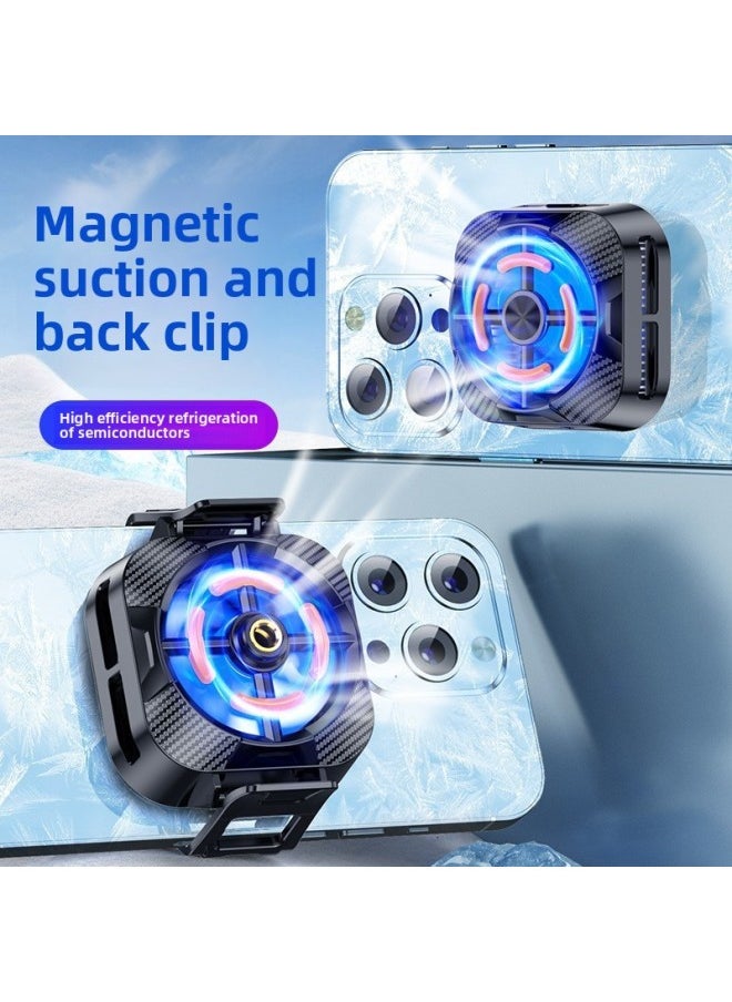 Generic Advantage X94 Mobile Phone Radiator X79 Magnetic Semiconductor Ice-sealed Heat Dissipation Fast Heat Dissipation Cooling Mobile Phone Back Clip-Color:X94 Back Clip Style  - Image 2