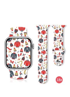 Generic Apple silicone strap printed for Apple Watch Ultra S8 watch strap 42MM 