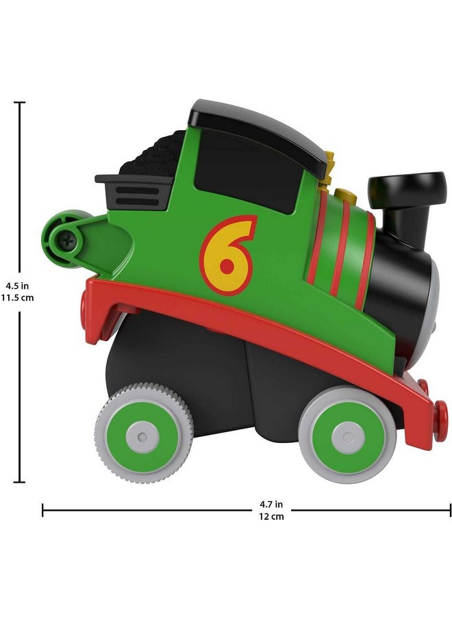 THOMAS & FRIENDS Thomas & Friends Toddler Toy Train Press ‘n Go Stunt Percy Engine for Racing Pretend Play Preschool Kids Ages 2+ Years  - Image 4