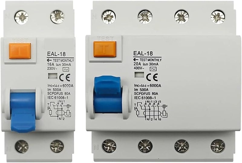 4P 10A 300mA AC RCCB RCD Electromagnetic Residual Current Circuit Breaker Safety Switch - Image 2