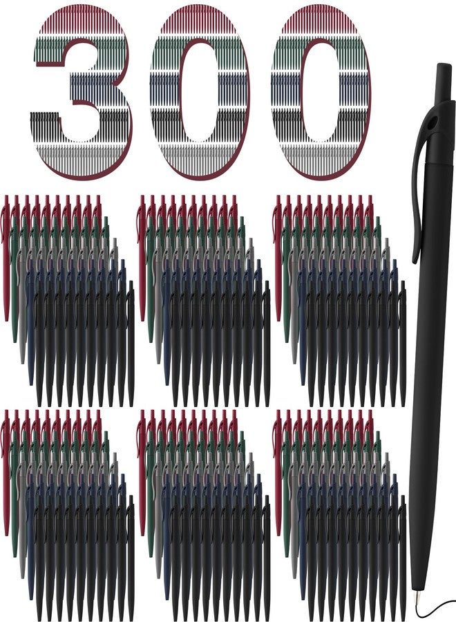 Resholder 300 Pack Black Pens Bulk Retractable No Bleed Click Black Ink Smooth Writing Ballpoint Pens for School Office Supplies, 1.0mm - Image 1