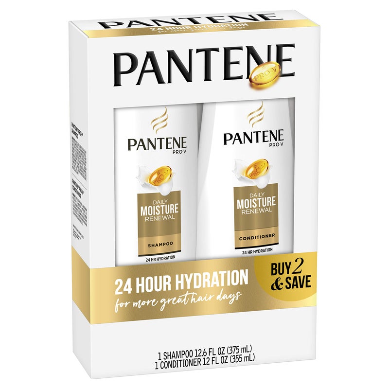 Pantene Daily Moisture Renewal Duo set, 12.6 Oz Shampoo and 12 Oz Conditioner - Image 3