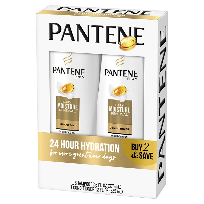 Pantene Daily Moisture Renewal Duo set, 12.6 Oz Shampoo and 12 Oz Conditioner - Image 2