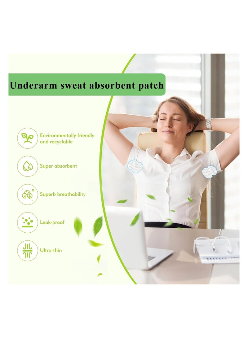 CMGTYYD 100 PCS Armpit Sweat Pads, Disposable Underarm Sweat Pads, Soft Self Adhesive Sweat Pads for Women and Man to Keep Underarm Dry and Clothes Clean, Fights Hyperhidrosis, Non Visible - Image 5