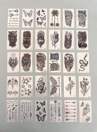 SYNSYB Temporary Tattoos, Large Collection of Waterproof Animal and Floral Designs, Black and Coloured Art Transfers for Men and Women - view 3