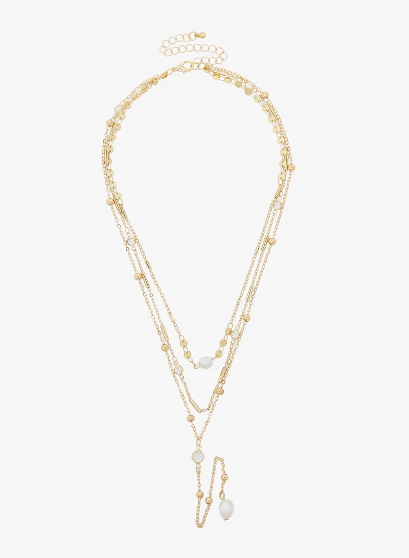 جينجر عقد متدلٍ من الكريستال متعدد الطبقات